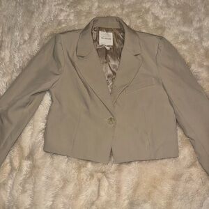 Anthropology Women's Beige Blazer Jacket